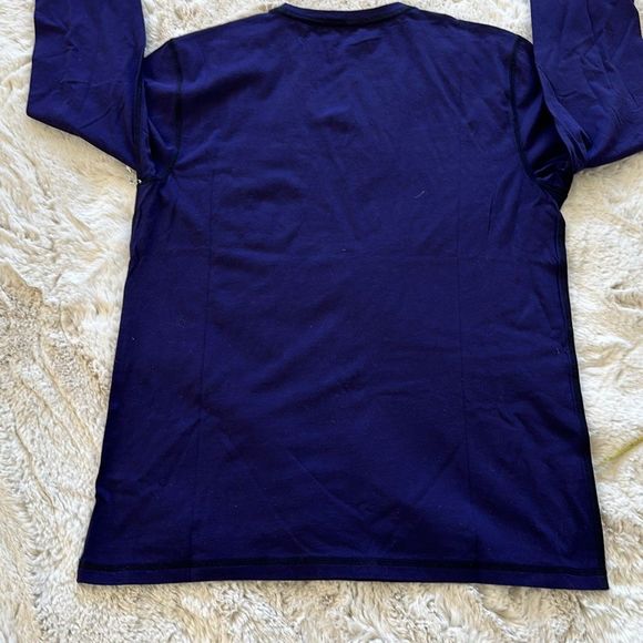 Vince Mens Cotton Long Sleeve Pocket Crew with Contrast Stitching T-Shirt Size M - Picture 7 of 7